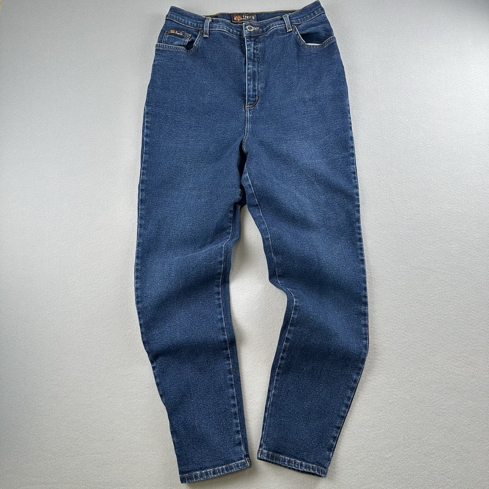 Route 66 Jeans Womens 17/18‎ Blue High Rise Tapered Leg Stretch Denim Dark Wash